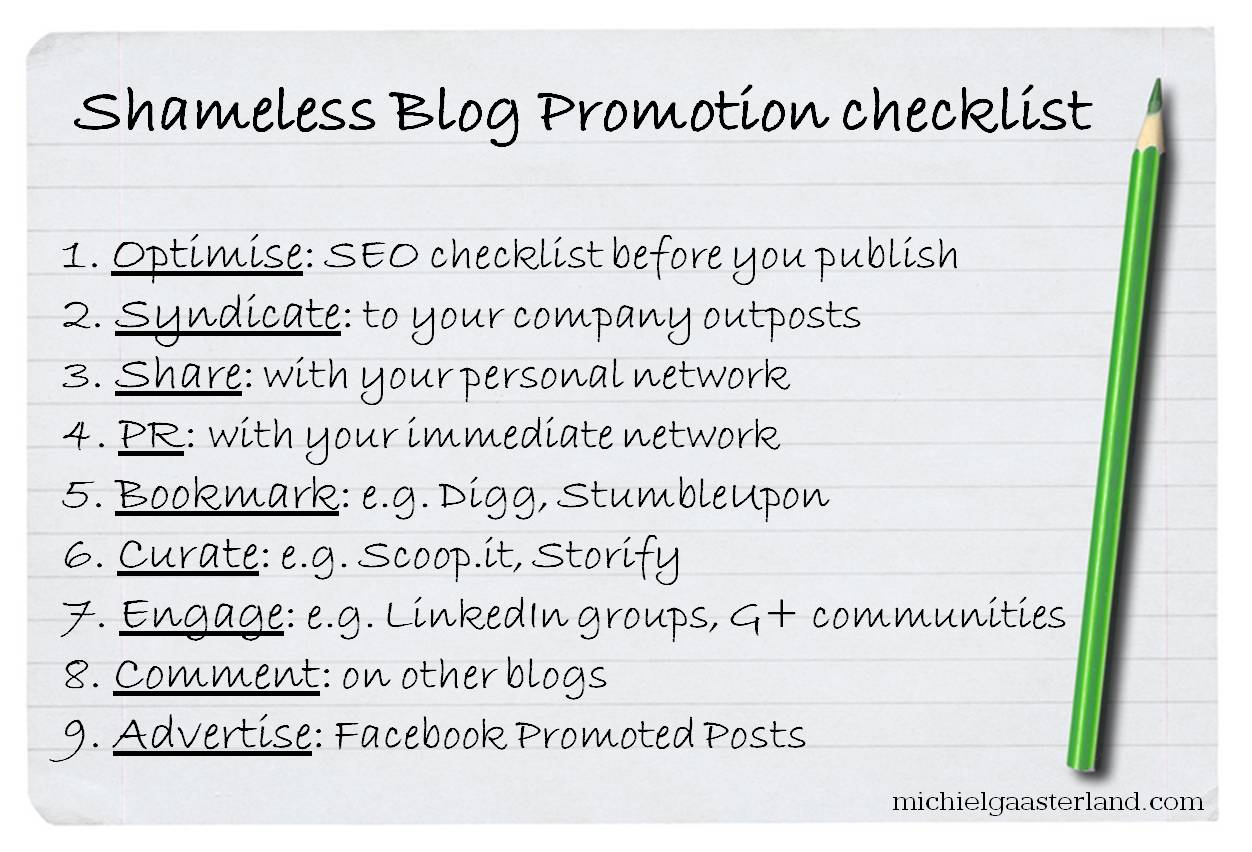 How to promote a blog post